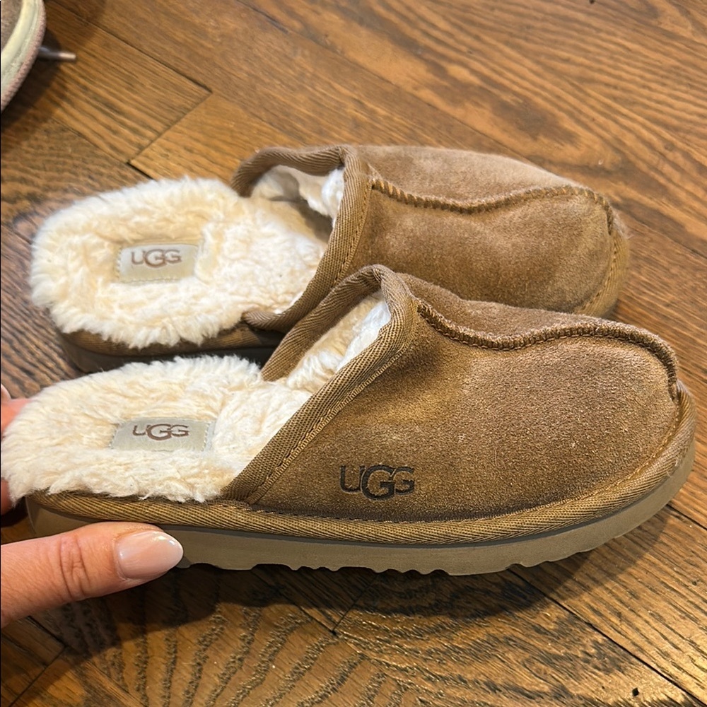 UGG Kids Brown Suede Slippers